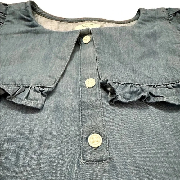 Crewcuts | Girls’ Ruffle Collar Chambray Blouse (XL) - Picture 3 of 8